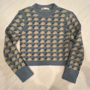 Zara Sheep Cozy Crop Sweater